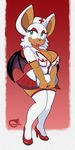  2017 anthro bat big_breasts breasts cleavage clothed clothing female mammal nurse omegasunburst rouge_the_bat solo sonic_(series) 