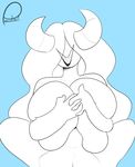  2017 big_breasts breast_squish breasts clothed clothing demon duo faceless_male female horn huge_breasts male male/female mature_female mother parent peculiart penis sex simple_background smile titfuck topless 