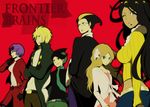  3girls black_hair blonde_hair brown_hair cattleya_(pokemon) dahlia_(pokemon) earrings everyone frontier_brain grin jewelry kate_(pokemon) kokuran_(pokemon) kurotsugu_(pokemon) multiple_boys multiple_girls muu1519 nejiki_(pokemon) one_eye_closed pokemon pokemon_(game) pokemon_dppt pokemon_platinum purple_hair short_hair smile sunglasses 