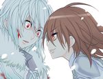  1girl accelerator blood brown_hair folks_(nabokof) misaka_worst snow to_aru_majutsu_no_index white_hair 