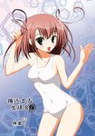  bad_id bad_pixiv_id blue_eyes brown_hair kagura0 sakurano_kurimu school_swimsuit seitokai_no_ichizon short_hair solo swimsuit twintails white_school_swimsuit white_swimsuit 