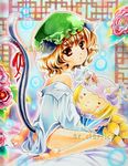  at_classics bad_id bad_pixiv_id bare_shoulders barefoot character_doll chen doll marker_(medium) nib_pen_(medium) oversized_clothes sample solo touhou traditional_media yakumo_ran 