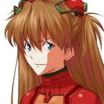  blue_eyes bodysuit brown_hair evangelion:_2.0_you_can_(not)_advance kanna_asuke long_hair neon_genesis_evangelion plugsuit rebuild_of_evangelion shikinami_asuka_langley simple_background smile solo souryuu_asuka_langley test_plugsuit 