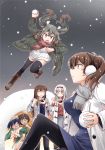  :p akagi_(kantai_collection) boots brown_hair coat earmuffs eating green_hair hiryuu_(kantai_collection) igloo kaga_(kantai_collection) kantai_collection long_hair mochi multiple_girls open_mouth scarf short_hair shoukaku_(kantai_collection) smile snow snow_shelter snowball snowball_fight snowing souryuu_(kantai_collection) thighhighs throwing tongue tongue_out twintails undressing winter winter_clothes yukiharu zuikaku_(kantai_collection) 