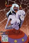 absurd_res animal_humanoid arachnid arachnid_humanoid arachnid_taur arthropod arthropod_humanoid arthropod_taur arukenimon auto_breast_lick bandai_namco big_breasts breast_lick breast_play breasts clothed clothing digimon digimon_(species) female fondling grey_hair hair hi_res horn huge_breasts humanoid klaymoor_(artist) licking long_hair navel nipple_fetish nipple_play nipples purple_body purple_skin qr_code self_fondle self_lick sharp_teeth solo spider spider_humanoid spider_taur taur teeth tongue topless topless_female yellow_eyes