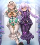  3girls absurdres armbinder arms_behind_back ballet_boots bare_shoulders bdsm black_dress black_gloves black_hairband black_panties blush bondage bound bound_ankles bound_arms bound_legs bound_wrists breast_bondage breasts bride bug butterfly castorice_(honkai:_star_rail) closed_mouth clothing_cutout commentary commission crotch_cutout dankestofdans dress egg_vibrator english_commentary firefly_(honkai:_star_rail) gloves green_dress green_panties grey_hair hair_between_eyes hair_intakes hairband harem heart highres honkai:_star_rail honkai_(series) large_breasts large_variant_set leash leash_pull legbinder long_hair looking_at_viewer multicolored_eyes multiple_girls neckerchief nipple_clamps nipples open_mouth orange_neckerchief panties pixiv_commission pov pov_hands purple_butterfly purple_dress purple_eyes purple_hair restrained sex_toy stelle_(honkai:_star_rail) textless_version trailblazer_(honkai:_star_rail) two-tone_dress two-tone_eyes underwear variant_set very_long_hair vibrator vibrator_under_clothes vibrator_under_panties viewer_holding_leash wedding_dress white_dress 