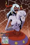 absurd_res animal_humanoid arachnid arachnid_humanoid arachnid_taur arthropod arthropod_humanoid arthropod_taur arukenimon auto_breast_lick bandai_namco big_breasts bodily_fluids breast_lick breast_play breasts clothed clothing cum cum_in_ass cum_inside cum_on_breasts cum_on_upper_body digimon digimon_(species) female fondling genital_fluids grey_hair hair hi_res horn huge_breasts humanoid klaymoor_(artist) licking long_hair navel nipple_fetish nipple_play nipples purple_body purple_skin qr_code self_fondle self_lick sharp_teeth solo spider spider_humanoid spider_taur taur teeth tongue topless topless_female yellow_eyes