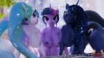 16:9 3d_(artwork) 4k absurd_res all_fours anthro areola big_breasts biped blue_body breasts digital_media_(artwork) equid equine eyelashes female friendship_is_magic front_view group hair hasbro hi_res horn looking_at_viewer loveslove mammal multicolored_hair my_little_pony mythological_creature mythological_equine mythology nipples nude princess_celestia_(mlp) princess_luna_(mlp) pupils purple_body sibling_(lore) sister_(lore) sisters_(lore) smile thick_thighs three-quarter_view trio twilight_sparkle_(mlp) unicorn white_body widescreen window