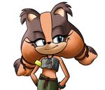  anthro clothing female smile sonic_(series) sonic_boom sticks_the_jungle_badger 