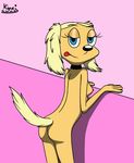  anthro brandy_and_mr._whiskers brandy_harrington breasts butt canine collar disney dog female kinaj mammal nipples nude pose solo 