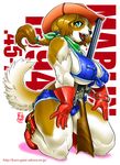  anthro big_breasts breasts canine clothed clothing dog female kuro-gane mammal skimpy solo 