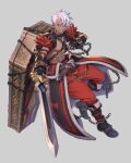  abs artist_request asgard baggy_pants bare_pectorals belt belt_buckle black_boots black_cape black_collar black_gloves black_straps blue_eyes boots brown_belt buckle buttons cape chain coffin collar dark-skinned_male dark_skin fantasy fingerless_gloves fur-trimmed_waist_cape fur_trim gloves grin highres impasto kneehighs leg_belt muscular muscular_male nexon nipples nose official_art pants parted_hair pectorals red_fur red_pants red_straps scar scar_across_eyebrow scar_on_face second-party_source short_hair silver_chain smile socks spiked_boots spiked_collar spiked_gloves spikes strap studded_belt sword teeth topless_male very_short_hair waist_cape warrior_(asgard) weapon white_fur white_hair wrist_belt 