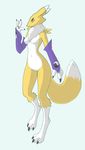  artist_request blue_eyes breasts digimon fingerless_gloves furry renamon 