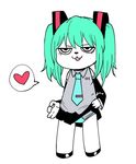  animalization artist_request dog furry hatsune_miku open_mouth short_hair teal_eyes teal_hair vocaloid 