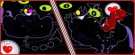  2025 anal anal_penetration anthro anus balls bent_over big_balls big_butt big_penis black_body black_ears black_eyes black_fur black_tail butt cheshire_cat_(species) deltarune digital_media_(artwork) domestic_cat duo exclamation_point felid feline felis floating friend_(deltarune) fur genitals group heart_creature heterochromatic_scleras heterochromia huge_balls huge_butt huge_penis hyper hyper_genitalia hyper_penis looking_back lying male male/male male_penetrated male_penetrating male_penetrating_male mammal moobs obese obese_anthro obese_male on_back one_eye_closed organ_creature overweight overweight_anthro overweight_male penetration penile penile_penetration penis penis_in_ass pink_sclera presenting presenting_hindquarters rear_view red_body sex smile speech_bubble superiorfox tail teeth thick_thighs three-quarter_view trio undertale_(series) vein veiny_penis wink x_anus yellow_sclera 
