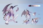 abs anthro arm_outstretched back_spikes bat black_hair claws color_swatch digitigrade dragon fan_character feminine frown genitals hair hi_res horn hybrid kneeling leaning lizard long_tail male mammal markings membrane_(anatomy) membranous_wings multicolored_body multicolored_scales multiple_poses muscular muscular_anthro muscular_male mythological_creature mythological_scalie mythology open_mouth penis pink_eyes pose reptile ridged_penis scales scalie shaded sharp_teeth short_hair solo spiked_tail spikes spikes_(anatomy) story striped_markings stripes syrect tail tan_body tan_scales teeth toe_claws twunk white_body white_scales wings