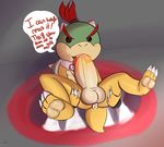  anthro autofellatio balls blush bowser_jr. digital_media_(artwork) erection fangs hair hi_res horn koopa male mammal mario_bros masturbation nintendo not_safe_for_reality nude open_mouth oral penis reptile scalie sex shell smile solo spikes text tongue video_games 