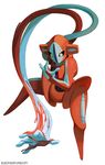  2016 ambiguous_gender anthro bluekomadori deoxys humanoid legendary_pok&eacute;mon nintendo normal_deoxys pok&eacute;mon simple_background solo url video_games white_background 