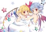  beni_kurage dress flandre_scarlet pointy_ears remilia_scarlet touhou wings 