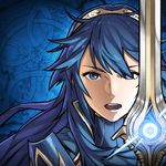  blue_eyes blue_hair falchion_(fire_emblem) fire_emblem fire_emblem:_kakusei fire_emblem_heroes highres kozaki_yuusuke long_hair looking_at_viewer lucina official_art solo sword tiara weapon 