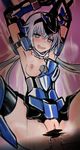  1boy 1girl blue_eyes blue_hair blush breasts cum cum_in_pussy frame_arms_girl nipples penis pussy ribimura sex small_breasts stylet vaginal 