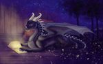  ambiguous_gender book claws digital_media_(artwork) dragon feral horn lying membranous_wings reading samantha-dragon scalie smile solo spines western_dragon wings 