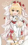  :d ahoge bad_id bad_pixiv_id bangs bare_shoulders beige_background belt belt_buckle blonde_hair bow breasts bridal_veil buckle chain chain_necklace cleavage commentary_request cowboy_shot eyebrows_visible_through_hair fate/extra fate/extra_ccc fate/grand_order fate_(series) flower flower_wreath foyoy_p from_side garter_straps gloves gradient green_eyes hair_between_eyes hair_flower hair_intakes hair_ornament hands_up head_wreath heart heart_hands highres joint_recital leotard lock looking_at_viewer loose_belt medium_breasts nero_claudius_(bride)_(fate) nero_claudius_(fate)_(all) open_mouth padlock petals red_bow red_flower red_rose revision rose showgirl_skirt sidelocks signature simple_background skirt smile solo standing thighhighs tied_hair turtleneck underbust veil white_gloves white_leotard white_skirt wrist_cuffs zipper 