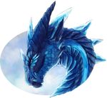  alpha_channel ambiguous_gender blue_eyes bust_(disambiguation) dragon elemental_dragon feral horn ridged_horn samantha-dragon simple_background solo spines transparent_background 