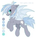  bat_pony blue_eyes blue_hair cutie_mark fan_character feral fur grey_fur hair hioshiru hooves mammal membranous_wings model_sheet my_little_pony nude simple_background smile solo white_background wings 