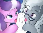  2017 absurd_res diamond_tiara_(mlp) earth_pony equine erection female feral friendship_is_magic group hi_res horse licking male mammal mdgusty my_little_pony oral penis penis_lick pony sex silver_spoon_(mlp) tongue tongue_out 