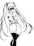  arms_behind_back bdsm blindfold bondage bound bound_arms breasts crotch_rope greyscale hatsune_miku headset highres long_hair maullarmaullar medium_breasts monochrome navel nipples nude sensory_deprivation shibari sketch solo thighhighs twintails twitter_username very_long_hair vocaloid 