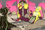  2_penises anal anal_penetration anthro big_penis bodily_fluids bulge ceratopsian ceratopsid chasmosaurine claws clothing dinosaur duo fantalodon feet fish foot_fetish foot_focus foot_in_face foot_lick foot_play footwear foreskin genital_fluids genitals hi_res horn humanoid_feet inside internal intersex licking mackerel_shark male male/male marginocephalian marine megalodon multi_genitalia multi_penis muscular ornithischian penetration penis plantigrade prehistoric_species reptile scalie shark side_by_side_multi_penis size_difference socks soles solo swimwear threehorns toe_claws tongue triceratops tricero_spikes vein veiny_penis 