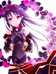  ahoge blush bodysuit konno_yuuki long_hair purple_hair red_eyes smile sword_art_online warrior 