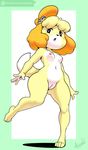  2017 4_toes absurd_res animal_crossing anthro argento breasts canine dog female hair hi_res isabelle_(animal_crossing) mammal nintendo nipples nude open_mouth pussy shih_tzu solo toes video_games 