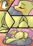  anus applejack_(mlp) big_butt blush butt comic earth_pony equine female feral fluttershy_(mlp) friendship_is_magic horse mammal masturbation my_little_pony pegasus pony pussy pussy_juice slavedemorto wings 