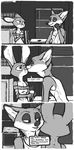  anthro canine comic dialogue disney female fox judy_hopps lagomorph luraiokun mammal nick_wilde rabbit smile zootopia 