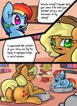  anus applejack_(mlp) big_butt butt comic dialogue earth_pony english_text equine female feral friendship_is_magic horse mammal my_little_pony pegasus pony pussy rainbow_dash_(mlp) slavedemorto text wings 