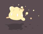  :> brown_background closed_mouth commentary_request floating kanikou7 milcery no_humans no_lineart pokemon pokemon_(creature) pokemon_focus shadow simple_background smile solid_oval_eyes solo 