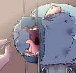 2025 abuse ambiguous_form ambiguous_gender ambiguous_human animal_abuse blood bloodshot_eyes blue_body blue_fur bodily_fluids bound brown_background constricted_pupils digital_media_(artwork) duo exposed_muscle fluffy_pony fluffy_pony_(species) fur gore gradient_background hi_res human laponkisuwu light_body light_skin looking_up mammal mostly_offscreen_character nerves nickelodeon open_mouth oral_torture pained_expression parody pupils ren_and_stimpy shaded simple_background small_pupils snot solo_focus suffering teeth tongue tooth_removal torture