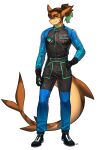 2026 absurd_res anthro biped clothed clothed_anthro clothed_male clothing digital_drawing_(artwork) digital_media_(artwork) fingers fish footwear front_view gloves hair handwear hi_res male marine pgm300 shark shoes simple_background smile solo standing tail