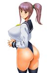 1girl ass breasts kawanuma_uotsuri large_breasts ponytail solo 