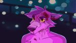  aceshellshocked anthro blade_runner_2049 blood bodily_fluids canid canine canis clothed clothing ears_down fan_character fur futuristic lonely male mammal nosebleed pivoted_ears portrait railing solo standing topless topless_male topwear wolf 
