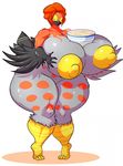  2017 anthro areola avian big_breasts bird bowl breasts erect_nipples female food huge_breasts hyper hyper_breasts jaeh nipples nude smile solo soup wide_hips 