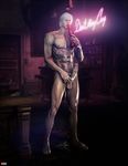  1boy 3d abs barefoot cum cum_on_body devil_may_cry dildo erection gnin licking male_focus masturbation muscle penis sex_toy silver_hair solo source_filmmaker testicles tongue tongue_out 