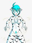  anthro blush breasts collar collar_of_keidranification collar_tag crossgender digitigrade edit featureless_breasts featureless_crotch feline female fur gender_transformation keidran mammal monochrome nude pose simple_background sketch smile solo striped_fur stripes tiger_trace tom_fischbach trace_legacy transformation twokinds white_background 