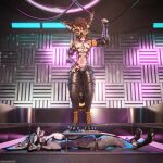 1:1 3d_(artwork) absurd_res animal_genitalia animal_penis anthro anthro_on_anthro arms_tied ball_crush ball_squeeze balls bdsm biped black_body black_boots black_clothing black_footwear black_fur black_shoes blender_(artwork) blender_cycles_(artwork) blue_body blue_fur blue_penis bodily_fluids bondage boot_on_balls boot_on_penis boots bottomwear bound canid canine canine_genitalia canine_penis canis claws clothed clothing cock_and_ball_torture cockbox crush cuff_(restraint) cum cum_dripping_from_penis cum_on_penis depth_of_field digital_media_(artwork) dominant dragonplayer dragonplayer_(character) duo erection feet flat_balls foot_crush foot_fetish foot_on_balls foot_on_penis foot_play footwear fox fur genital_fluids genital_torture genitals goth_boots grey_body grey_fur hair hi_res hindpaw hybrid inside jex knot leather leather_boots leather_bottomwear leather_clothing leather_footwear leather_pants legs_tied legwear male male/male mammal metal_cuffs moan multicolored_body nude on_ground open_mouth orange_body orange_fur orgasm pain pants paws penile penis penis_squeeze pink_penis praurnfox reflection restraints rexouium sex shoes shoes_on slim slim_anthro slim_male slim_sub smile standing standing_on_balls strip_club submissive submissive_male tail torture trampling white_body white_fur