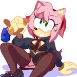  amy_rose bra clothed clothed_sex clothing handjob legwear office_clothes panties sex sonic_(series) sonic_the_hedgehog stockings sweat underwear upskirt wispowillo 