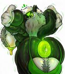  anthro anus armpit_hair ball_tuft balls big_anus big_balls big_muscles body_hair butt chest_tuft clothed clothing flexing furryonline1 genitals hi_res huge_anus huge_balls huge_muscles hyper hyper_anus hyper_muscles leaking_anus machine male muscular muscular_male nipple_piercing nipples piercing protogen rear_view simple_background solo thong thong_only topless tuft underwear underwear_only zaxxon 