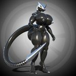 3d_(artwork) android angela-45 big_breasts breasts cyber_dragon digital_media_(artwork) dragon idsaybucketsofart inflatable latex_skin machine reptile robot scalie solo 