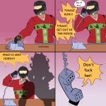 1:1 absurd_res anthro armor clothing curvy_figure dragon duo electronics english_text female fluffy fur furred_dragon furred_scalie hair headgear helmet hi_res horn human long_hair male male/female mammal myceelidos_(zortrex) mythological_creature mythological_scalie mythology phone pinky_(zortrex) profanity scalie silhouette text wide_hips zortrex